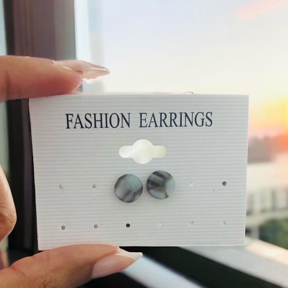 Teal stud earrings